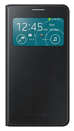 Galaxy Grand 2 G7100 ile Uyumlu S View Cover Kılıf -K.Mavi EF-CG710BLEGWW