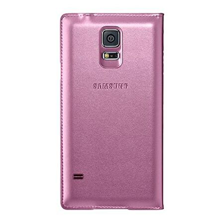 Galaxy S5 G900 ile Uyumlu Flip Wallet Kartlıklı Kılıf EF-WG900BPEGWW Pembe