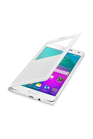 Galaxy A7 2015 ile Uyumlu Kılıf S View Cover EF-CA700BWE Beyaz