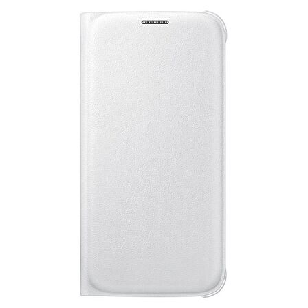 Galaxy S6 ile Uyumlu Flip Wallet (Deri Görünümlü) Beyaz EF-WG920PWEGWW