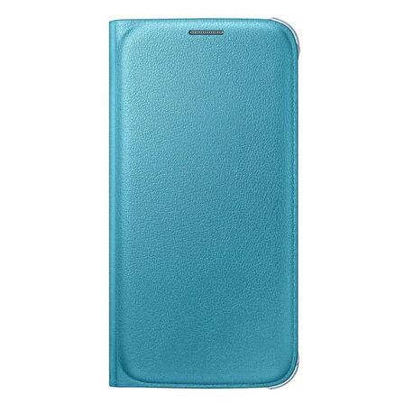 Galaxy S6 ile Uyumlu Flip Wallet (Deri Görünümlü) Mavi EF-WG920PLEGWW