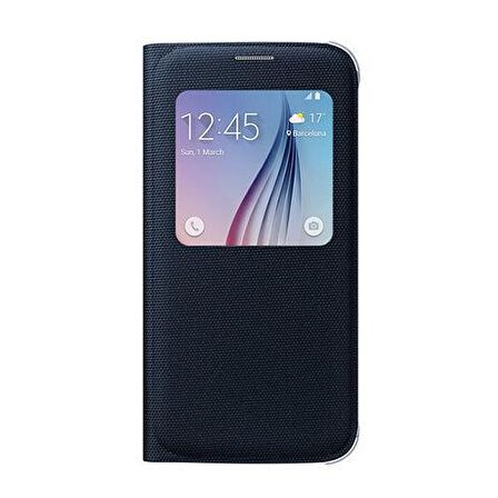 Galaxy S6 S-View Cover (Tekstil) Siyah EF-CG920BBEGWW