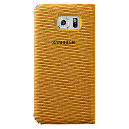 Galaxy S6 Edge Flip Wallet (Tekstil) Sarı EF-WG925BYEGWW