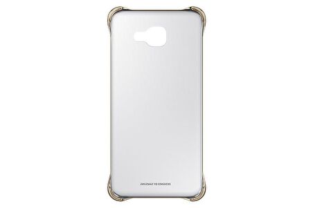 Galaxy A7 (2016) A710F ile Uyumlu Clear Back Cover Kılıf Altın EF-QA710CFEGWW