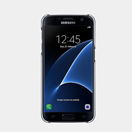 Galaxy S7 ile Uyumlu Clear Back Cover Kılıf Siyah EF-QG930CBEGWW