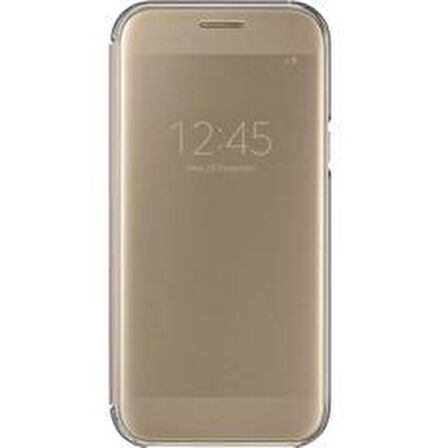 Galaxy A5(2017) ile Uyumlu Clear View Cover Kılıf Altın EF-ZA520CFEGWW