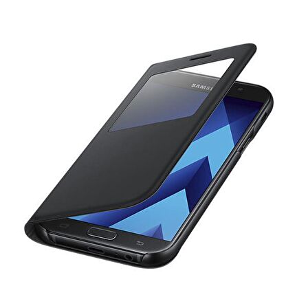 Galaxy A7(2017) ile Uyumlu S View Cover Siyah EF-CA720PBEGWW