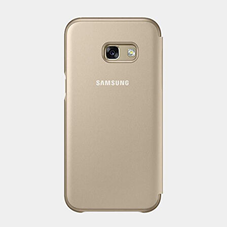 Galaxy A3(2017) ile Uyumlu Neon Flip Cover Gold EF-FA320PFEGWW