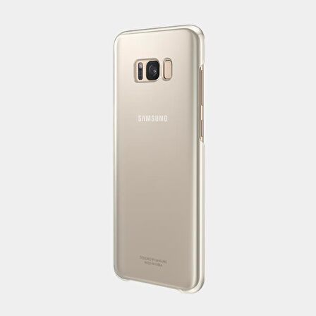 Galaxy S8+ ile Uyumlu Şeffaf Koruyucu Kılıf Altın EF-QG955CFEGWW