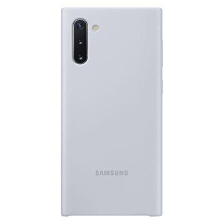 Galaxy Note 10 Silikon Kılıf Gümüş EF-PN970TSEGWW