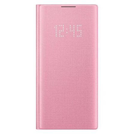Galaxy Note 10 ile Uyumlu LED View Cover Kılıf (Pembe) EF-NN970PPEGTR
