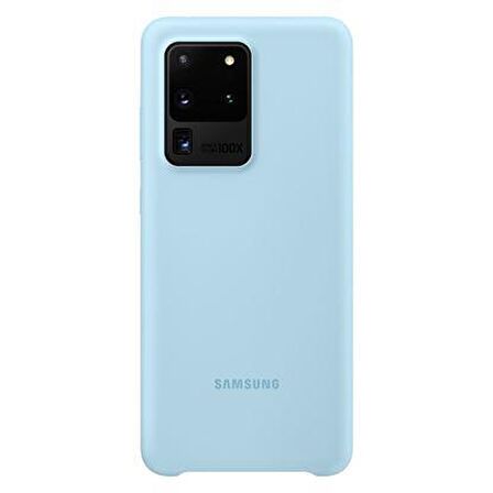 Galaxy S20 Ultra ile Uyumlu Silikon Kılıf Mavi EF-PG988TLEGWW