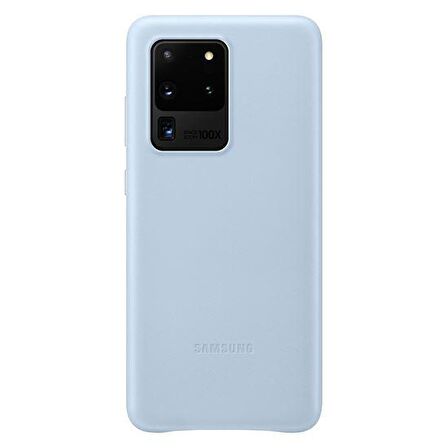 Galaxy S20 Ultra ile Uyumlu Kılıf Leather Cover Mavi ‎EF-VG988LLEGWW