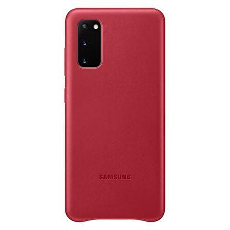 Samsung S20 Deri Kılıf - Kırmızı EF-VG980LREGWW