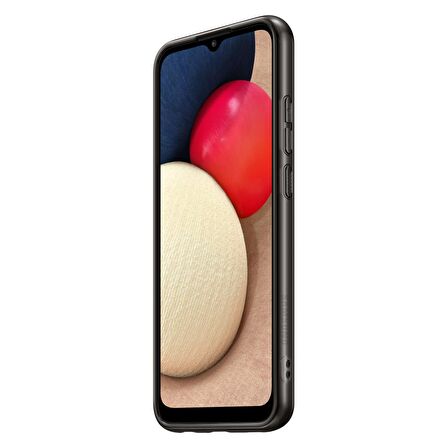 Galaxy A02s ile Uyumlu Yumuşak Kılıf Siyah EFQA025TBEGWW