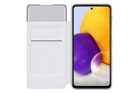 Galaxy A72 ile Uyumlu S View Cüzdan Kılıf Beyaz EF-EA725PWEGWW