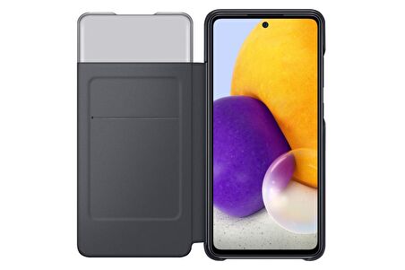 Galaxy A72 ile Uyumlu S View Cüzdan Kılıf Siyah EF-EA725PBEGWW