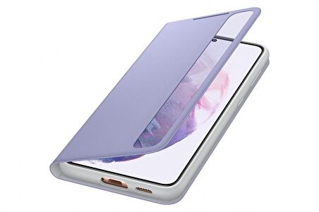 Galaxy S21 Plus ile Uyumlu Smart Clear View Kılıf-Mor EF-ZG996CVEGTR