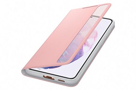 Galaxy S21 Plus ile Uyumlu Smart Clear View Kılıf-Pembe EF-ZG996CPEGTR