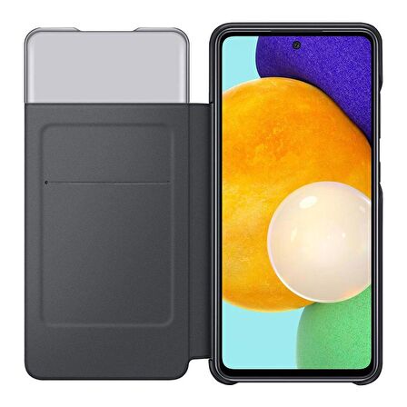 Galaxy A52 ile Uyumlu S View Cüzdan Kılıf Siyah EF-EA525PBEGTR