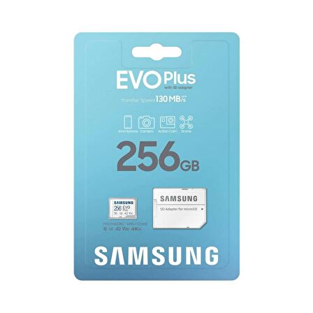 Samsung EVO Plus microSDXC 256GB Hafıza Kartı