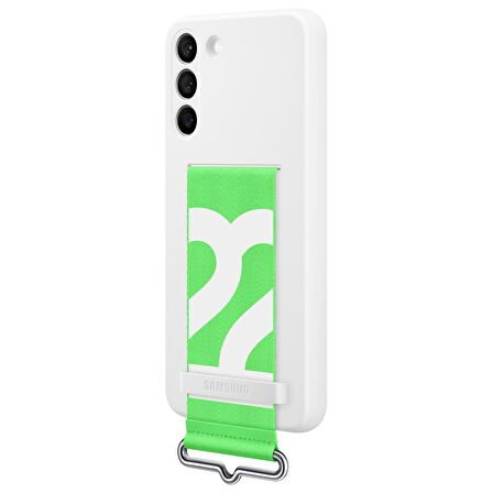 Samsung Galaxy S22 Plus Kordonlu Silikon Kılıf Beyaz