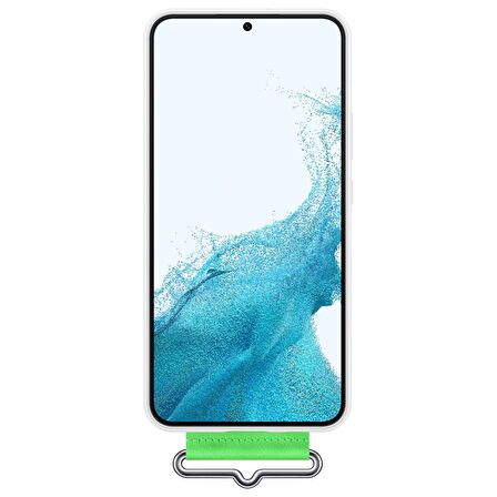 Samsung Galaxy S22 Plus Kordonlu Silikon Kılıf Beyaz