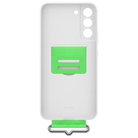 Samsung Galaxy S22 Plus Kordonlu Silikon Kılıf Beyaz
