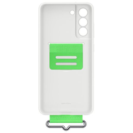 Galaxy S21 FE ile Uyumlu Kayışlı Silikon Kılıf Beyaz-EF-GG990TWEGWW