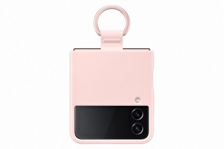 Samsung Z Flip 4 Orijinal Yüzüklü Silikon Kılıf -Pembe
