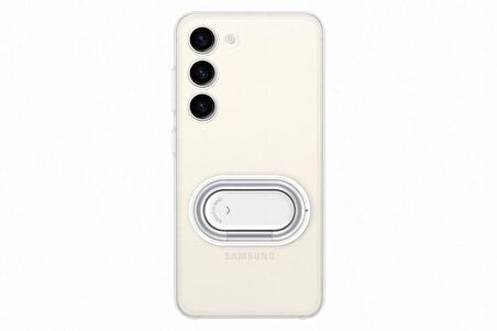 Samsung Galaxy S23 Standlı Halkalı Kılıf - Şeffaf