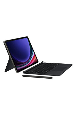 Samsung Galaxy Tab S9 / S9 FE Mousepadli Klavyeli Kapaklı Kılıf - Siyah Teşhir
