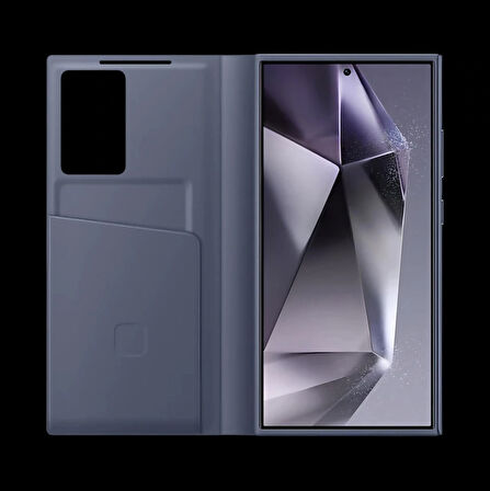 Galaxy S24 Ultra Akıllı Ekranlı Cüzdanlı Kılıf