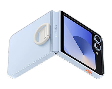 Samsung Galaxy Z Flip 6 Yüzüklü Şeffaf Kılıf