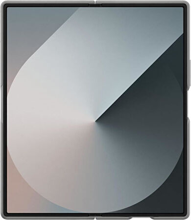 Samsung Galaxy Z Fold 6 Standlı Silikon Kılıf - Gri ü- Teşhir