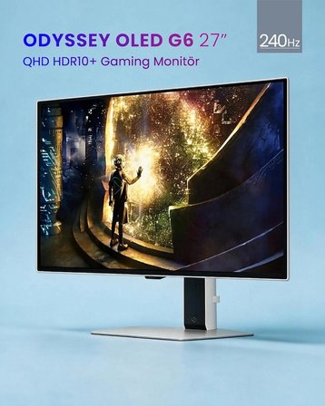 SAMSUNG ODYSSEY OLED G6 LS27DG612SUXUF 27" 0.03Ms 240Hz QHD HDR10+  GAMİNG MONİTÖR