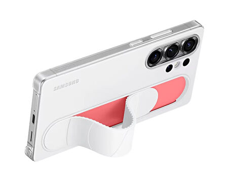 Samsung Galaxy S25 Ultra Standlı Kordonlu Kılıf - Beyaz