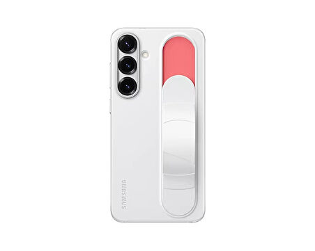 Samsung Galaxy S25+ Standlı Kordonlu Kılıf Beyaz