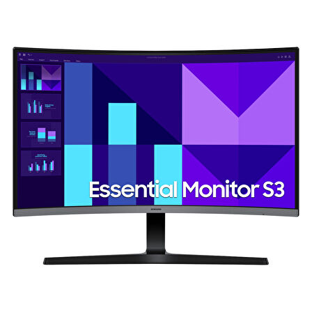 Samsung Essential S3 LS27D390GAUXUF 27" 100Hz 4Ms VGA+HDMI FullHD VA Curved Vesa Monitör