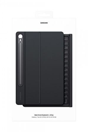 Samsung Galaxy Tab TAB S10 FE-S9-S9 FE EF-DX725BBEGTR Klavyeli Mousepadli Siyah Kılıf