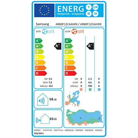Samsung WindFree Premium Plus AR60F12CAAW/SK A++ 12000 BTU Inverter Duvar Tipi Klima