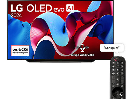 LG OLEDC46 83 inç 210 Ekran 4K Smart AI Sihirli Kumanda Uydu Alıcılı webOS24 OLED evo TV