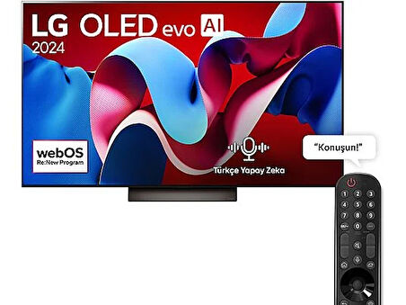 LG OLED55C46 55 inç 139 Ekran 4K Smart AI Sihirli Kumanda Dolby Vision webOS24 OLED evo TV