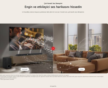 S95TR 9.1 Kanal 810 W Güçlü Soundbar Modern Tasarım ile Sinema Keyfi, 810 W Akıllı Ev Sinema Sistemi