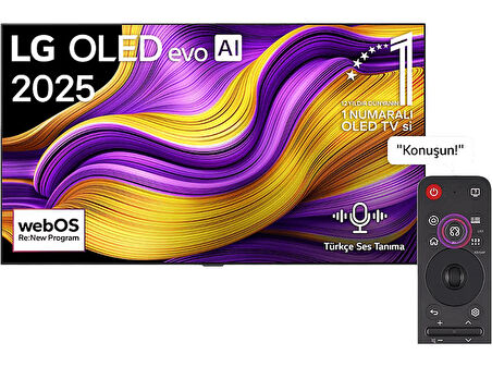 LG OLED83G55LW 83 inç 210 Ekran 4K Smart Sihirli Kumanda Uydu Alıcılı 2. Nesil Alfa 11 AI İşlemci webOS25 Evo OLED TV