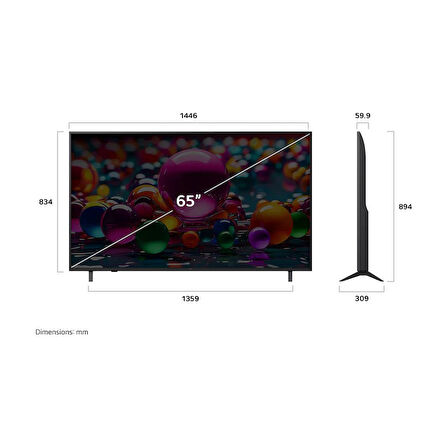LG 65UA84006LB 65" 164 Ekran 4k Ultra HD LED Televizyon