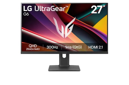 LG UltraGear™ G6 27" 27G64NA-B 300Hz 1ms(GtG) QHD IPS Pivot DCI-P3 %93 VESA DisplayHDR 400 G-Sync FreeSync Premium Gaming Monitör