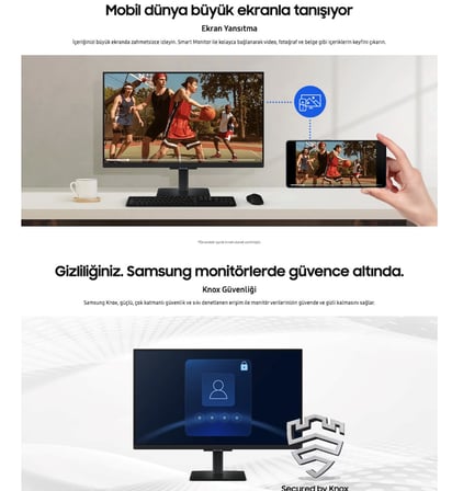 Samsung 27 Inç Full Hd 1920 x 1080 60 Hz 4 Ms Wi-Fi Bluetooth Tizen Smart Tv Uyumlu Dahili Hoparlör