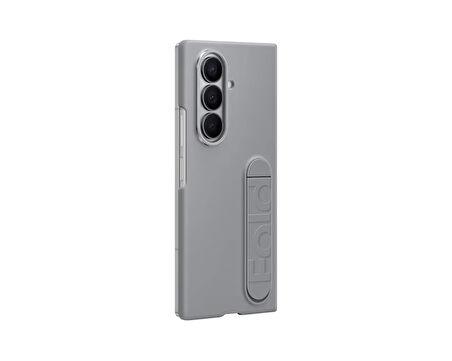 Samsung Galaxy Z Fold 7 Standlı Silikon Telefon Kılıfı Gri