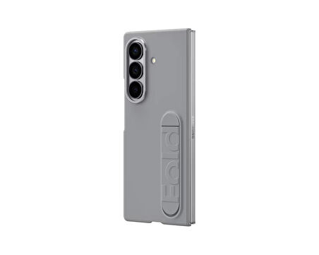 Samsung Galaxy Z Fold 7 Standlı Silikon Telefon Kılıfı Gri